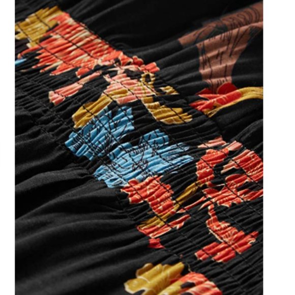 Women Boho ButtonUp Split Floral Print Party Dress - Picture 6 of 7